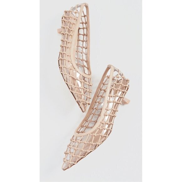 💕CULT GAIA💕 Kenny Pump Mule ~ Pointed Toe Basket Weave Leather Sand EU 41 NWT - Picture 7 of 16